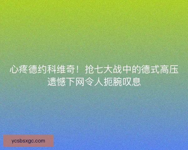 心疼德约科维奇!抢七大战中的德式高压遗憾下网令人扼腕叹息 心疼德约科维奇!抢七大战中的德式高压遗憾下网令人扼腕叹息